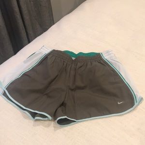 Nike Athletic Shorts - grey, with liner, large